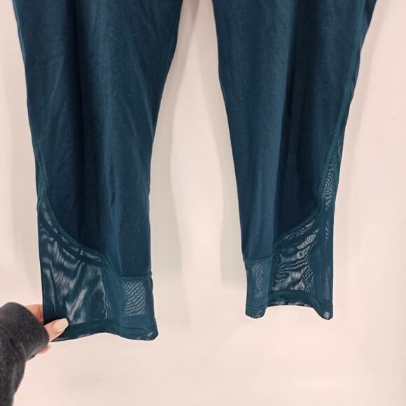 All in motion leggings teal green blue xl workout gym sheer ankle running - Picture 4 of 4